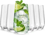 Drinking Set Of 6, 16.4 Oz Crystal Water Glasses,tall Cups,highbal New. Price: $28.61.