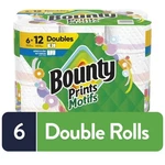 Bounty Paper Towels Select-a-size Print, 6 Double Rolls, 82 Sheets New. Price: $25.25.