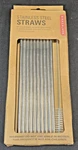 Kikkerland Reuseable Stainless Steel Straws With Cleaning Brush - Set Of 10 New. Price: $14.20.