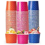 Litopak 120 Pack Ice Cream Cups, Disposable 16OZ, PINK&BLUE&ORANGE-16OZ New. Price: $40.42.