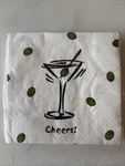 Creative Papers, C. R. Gibson 16 3-PLY Beverage Napkins Cocktail Martini New. Price: $7.59.