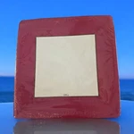Caspari Grosgrain Border Rose Framed Paper Square Dinner 8 New. Price: $18.00.