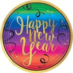 Amscan 741669 Colorful New Year Round Plates, 7", One Size, Multicolor (pack Of. Price: $13.99.