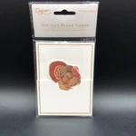 Thanksgiving Turkey Gold Trim Die-cut Place Cards -8 Set -94905P New. Price: $13.50.