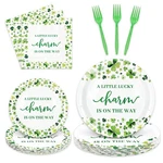 Whaline St. Patrick's Day Party Supplies Kit Shamrock Tableware 9 Inch, Green New. Price: $25.99.