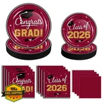 Oumuamua 2026 Grad Party Plates Napkins Set For 50 Maroon New. Price: $34.99.