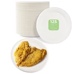 10 INCH-125 Pack Compostable Paper Plates Natural Sugarcane Bagasse Fiber Bi... New. Price: $28.99.