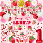 Rainmeadow Premium First Birthday Decorations Set - Strawberry 1ST Birt... New. Price: $56.99.