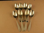 Antique Art Deco Service 8 Cutlery Spoons Alpaca Gold Gilded. Price: $65.58.