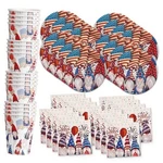Paper Plates And Napkins - Patriotic Gnomes Party Supplies Fourth Of July New. Price: $29.30.