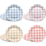 40 Pieces Gingham Cake Dessert Paper Plates 9 Inch Pastel Round Picnic ... New. Price: $21.34.