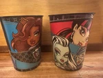 Set Of Mattel 2014 Monster High Collectible Cups Reusable Plastic 16 Oz Open. Price: $32.00.