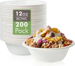 Vplus 200 Pack 12 Oz Paper Bowls, Disposable Compostable Bulk, Eco-friendl New. Price: $34.79.
