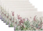 Placemats Set Of 6,WILDFLOWER Linen Table Spring Floral Butterfly Heat Resi New. Price: $26.54.
