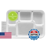 Three Leaf 6 Compartment Bagasse Tray 50 Ct. Heavy Duty, Super Strong,eco Friend New. Price: $69.00.