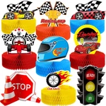 Zonon 9 Race Car Party Decorations Honeycomb Centerpiece Let's Go New. Price: $18.95.