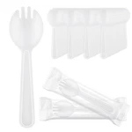 Eusoar Plastic Sporks, 4.5"X1.3" Disposable 100PCS, Clear New. Price: $13.56.