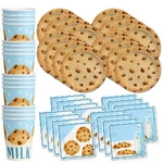 Milk And Cookies Birthday Party Supplies Plates Napkins Cups 16 People New. Price: $28.53.