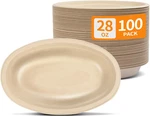 Celel 100 Pack 28 Oz Oval Paper Bowls, Microwavable Disposable Servin New. Price: $50.99.