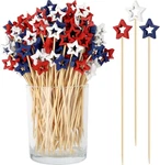 4TH Of July Cocktail Picks, Red White Blue Star Toothpicks For Appetizers Food New. Price: $17.99.
