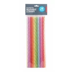 24 Reusable Straws Rainbow Eco Friendly Bright Kitchen Party Supplies Kikkerland New. Price: $10.06.