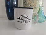 Members Mark And So The Adventure Begins Retro Camping Coffee Tea Mug Cup Used. Price: $19.99.