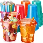100 Set 34OZ Disposable Plastic Drink Buckets With Lids And Straws Pastel Ice... New. Price: $131.99.