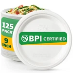 Joyborn 100% Compostable Paper Plates, 9 Inch, 125 Count, Biodegradable Bagasse New. Price: $51.99.