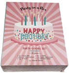 Happy Birthday Cake Party Goods In Box 43 Pieces Banner Candle Plates Cups New. Price: $6.00.