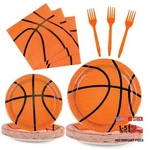 Miucat 96 Pcs Basketball Party Plates And Napkins Set, Orange New. Price: $27.50.