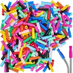 Zhehao 500 Pcs Silicone Straw Tip Multicolored Cover Reusable Silic... New. Price: $49.76.