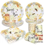 96PCS Bee Party Decorations Paper Plates And Napkins Cups Sweet New. Price: $23.20.