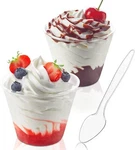 Unfiyeo 50 Pack Oz Plastic Dessert Cups With Spoons, Mini Mousse Clear New. Price: $20.73.