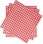 Disposable Red And White Gingham Paper Napkins (pack Of 50) New. Price: $15.94.