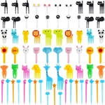 106PCS Food Picks For Kid Fun Cute Mini Reusable Cartoon Animal Fruit Toothpick New. Price: $8.99.