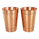 Hammered Pure Copper Water Drinking Glasses Set Of 2 Large 13 Oz Cup... New. Price: $42.63.