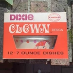 Vintage Clown Birthday Bowls Dixie Matchables Party Decor Qty 10/12 Open. Price: $16.96.