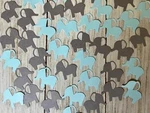 Baby Elephant Confetti Birthday Shower Party Table Decorations Blue Gray New. Price: $9.99.