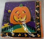 Halloween Orange Pumpkin Candy Corn Amscan Beverage Napkins 16 3-PLY Vintage Used. Price: $14.95.