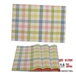 Buffalo Check Placemats - Set Of 4 Gingham Table Yellow Multi New. Price: $33.75.