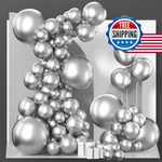 Partywoo 130 Silver Balloons Assorted Sizes 5-18 Inch For Parties & Events New. Price: $19.50.