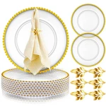 Bokon 12 Set Clear Charger Plates Bulk 13 Inch Beaded Plastic ... New. Price: $63.89.