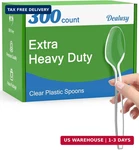 Dealusy 300 Count Clear Plastic Spoons Disposable, Bpa-free, Heat Resistant, Sol New. Price: $37.48.