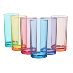 Acrylic 16OZ Drinking Glasses Set Of Bpa Free Reusable Tumblers New. Price: $29.61.