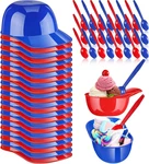 24 Count Baseball Helmet Snack Ice Cream Bowl Pcs Disposable Taster Spoons 8 New. Price: $28.48.