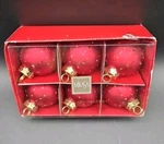 Mikasa Place Card Holders Gold & Red Ornament Christmas Balls Nib Open. Price: $19.03.