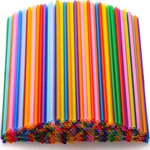 Suwimut 1000 Pack Plastic Drinking Straws, 10.2 Inch Extra Long Colorful New. Price: $28.38.