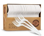 Plasticpro Cutlery 400 Mediumweight White Disposable Forks New. Price: $18.08.