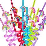 25 Reusable Colorful Rainbow Drinking Straws - Fun Cloud Birthday Par... New. Price: $26.75.
