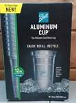 Aluminum Ball Recyclable Party Cups 12OZ/18CT Nib New. Price: $12.99.